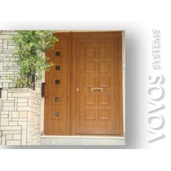 Εξωπορτες Συνθετικες,  Πορτα εισοδου ασφαλειας  Πολυκατοικιας pvc ,ψευτοδιφυλλη   στην Αθηνα