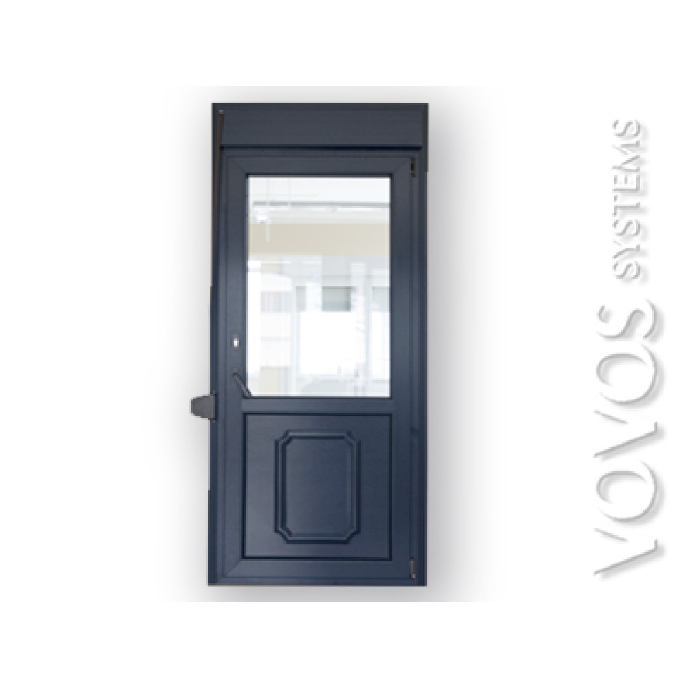 Συνθετικες Πορτες, Κουζινοπορτα pvc με επικαθημενο ρολο στην Σαλαμινα