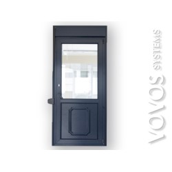 Συνθετικες Πορτες, Κουζινοπορτα pvc με επικαθημενο ρολο στην Σαλαμινα