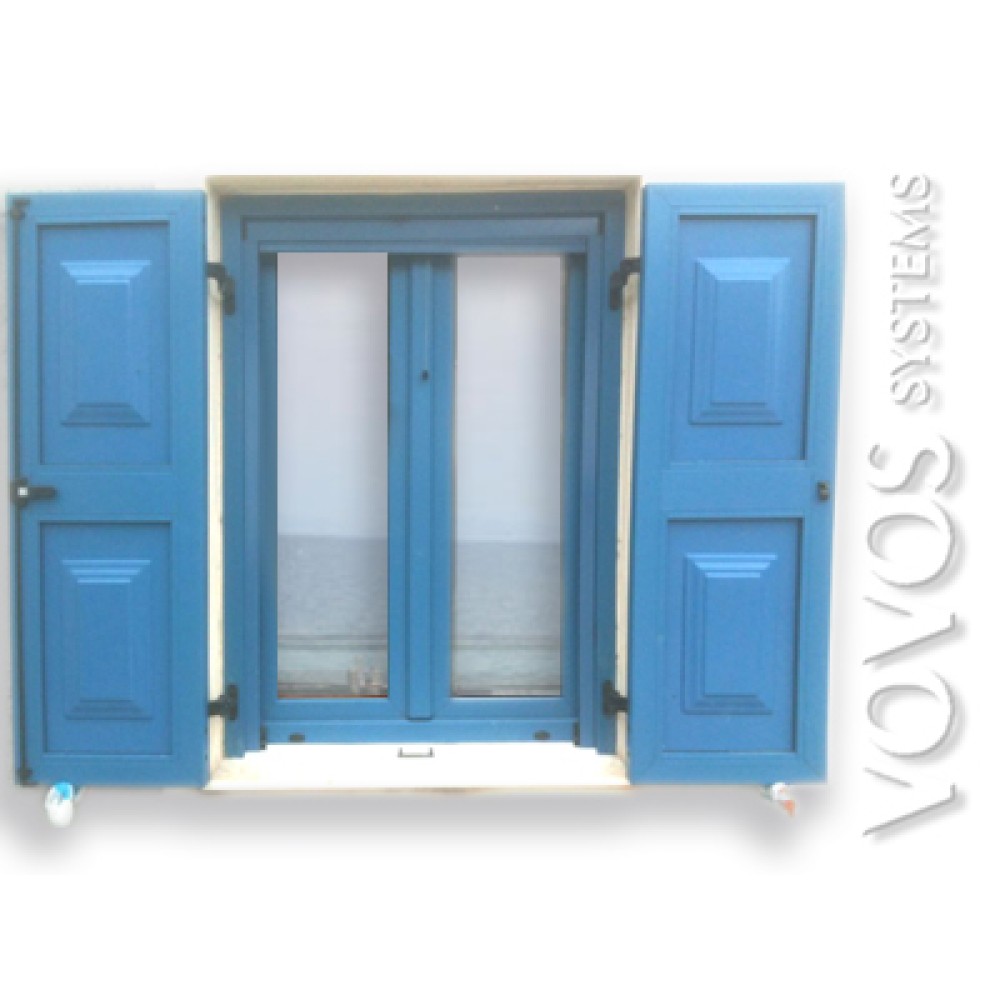 Συνθετικα  Παραθυρα , Πατζουρι Ταμπλαδωτο Νησιωτικο , στην Αγια Κυριακη - Μηλος