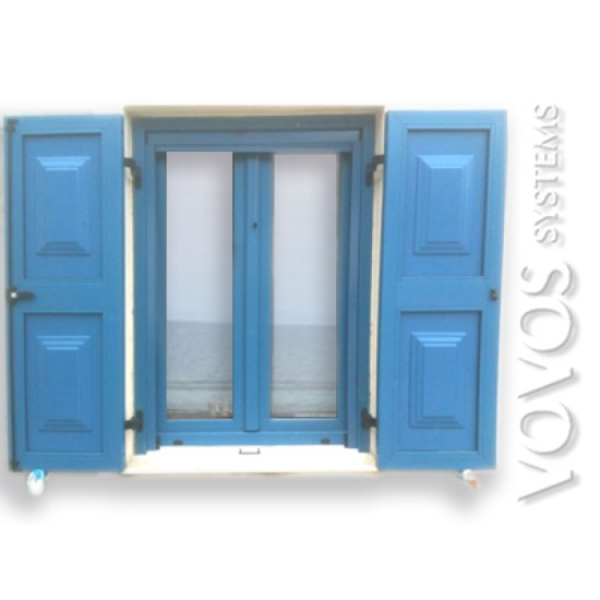 Συνθετικα  Παραθυρα , Πατζουρι Ταμπλαδωτο Νησιωτικο , στην Αγια Κυριακη - Μηλος