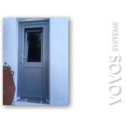 Πορτα Κουζινας συνθετικη  PVC με τζαμι ανακλινομενο 