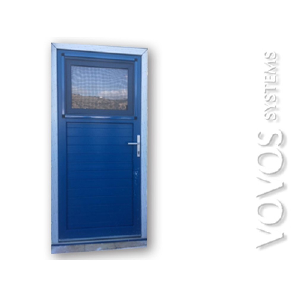 Πορτα Κουζινας συνθετικη  με τζαμι ανοιγομενο & σιτα 