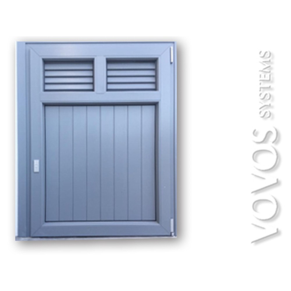 Συνθετικο Κουφωμα , πορτακι αποθηκης  μικτης κατασκευης περσιδα και ραμποτε