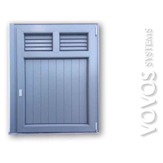 Συνθετικο Κουφωμα , πορτακι αποθηκης  μικτης κατασκευης περσιδα και ραμποτε