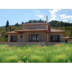 KOMMERLING Συνθετικα  Ενεργειακα Κουφωματα, Pvc Πορτες Παραθυρα σε παραδοσιακη πετρινη εξοχικη κατοικια στο Δερβενι Κορινθιας