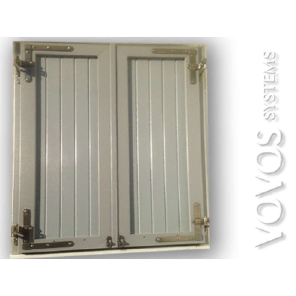 Παραδοσιακα Συνθετικα  pvc πατζουρια kommerling με καθετο ραμποτε  και ανοξειδωτους μεντεσεδες στο Κλημα  Μηλος