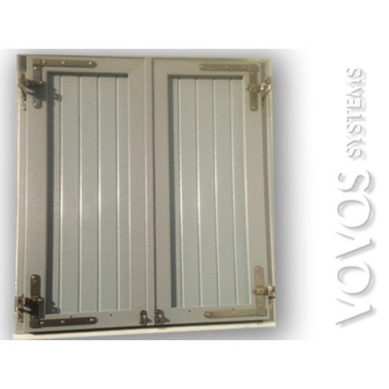 Παραδοσιακα Συνθετικα  pvc πατζουρια kommerling με καθετο ραμποτε  και ανοξειδωτους μεντεσεδες στο Κλημα  Μηλος