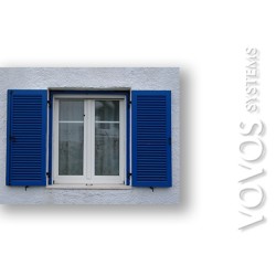 Κουφωματα συνθετικα Kommerling,  Pvc  Παραθυρα  Πατζουρια  Πορτες  σε χρωμα μπλε στην Σαλαμινα