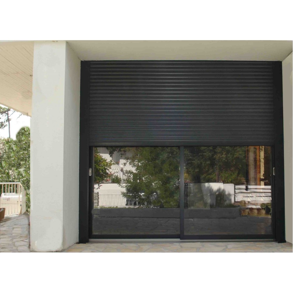  Ρολα  Βαρεου τυπου  σε  επαλληλες  συρομενες μπαλκονοπορτες  στο  Αλιβερι  Ευβοιας