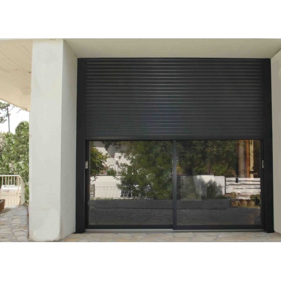  Ρολα  Βαρεου τυπου  σε  επαλληλες  συρομενες μπαλκονοπορτες  στο  Αλιβερι  Ευβοιας