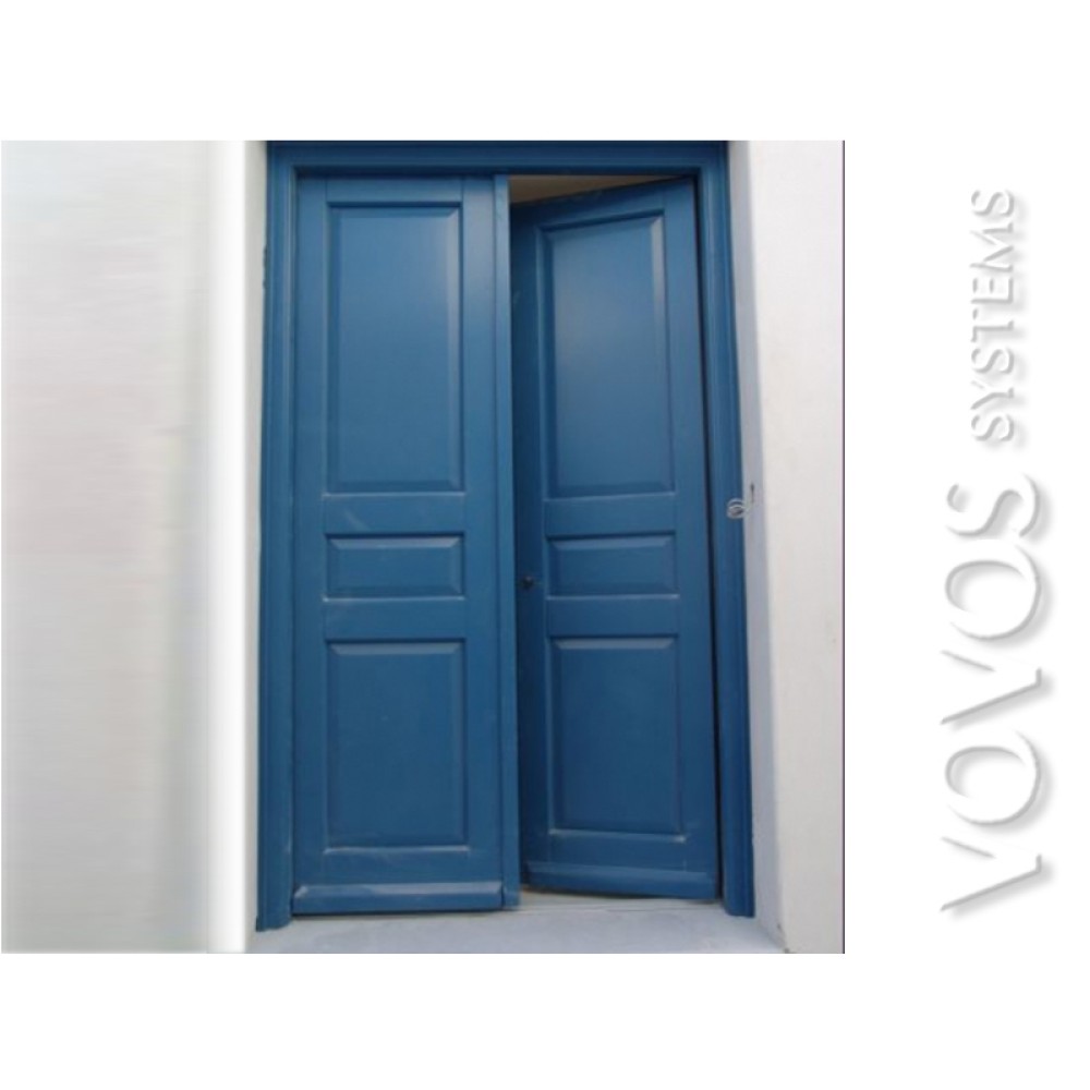 Εξωπορτες Κλασικες Ξυλινες, Διφυλλη Ταμπλαδωτη Κλασικη Εξωπορτα    Μυκονος