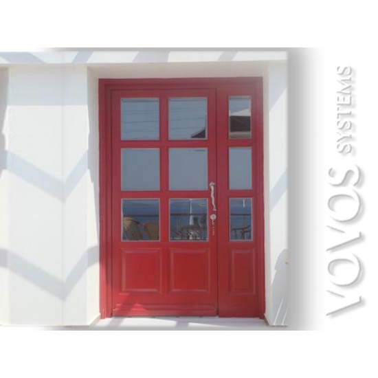 Εξωπορτες  Ξυλινες,  Πορτα Εισοδου  με καιτια στον Αδαμαντα Μηλος