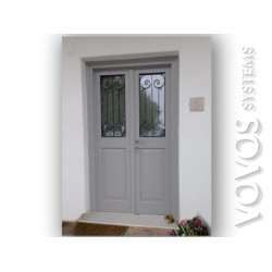 Ξυλινα Κουφωματα Παραδοσιακα, Πορτα Εισοδου Ταμπλαδωτη Διφυλλη στα "studios Νεφελη" στα Πολωνια Μηλος