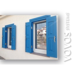 Ξυλινα Κουφωματα , Παντζουρια Ξυλινα  Ταμπλαδωτα Μασιφ με ανεξιτηλα μασκουλα στο Σιγρι Μυτιληνης