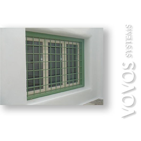 Ξυλινα κουφωματα , Παραθυρα τριφυλλα με σιδερια ασφαλειας σε ενοικιαζομενα στην Νιό  -  ΙΟΣ