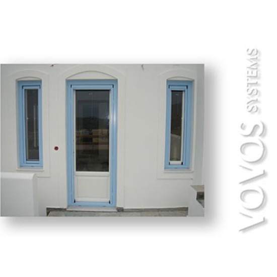 Ξυλινα νησιωτικα κουφωματα , Ξυλινα  μονοφυλλα παραθυρα απο ξυλο Μεραντι & Μπαλκονοπορτα  στην Μυκονο