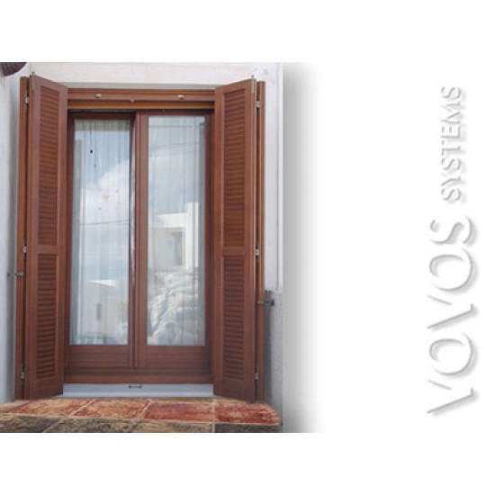 Ξυλινα Κουφωματα Ενεργειακα, Πατζουρια Σπαστα Τετραφυλλα & Μπαλκονοπορτα ξυλινη Νιαγκον βερνικι στην Βυτινα Αρκαδιας