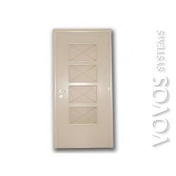 Ξυλινες Εσωτερικες Πορτες, Μεσοπορτες, Ταμπλαδωτη ξυλινη μεσοπορτα με τζαμι στην Πειραικη , Πειραιας