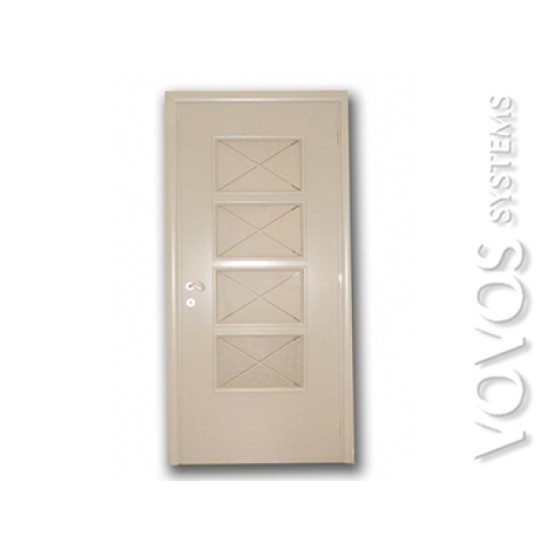 Ξυλινες Εσωτερικες Πορτες, Μεσοπορτες, Ταμπλαδωτη ξυλινη μεσοπορτα με τζαμι στην Πειραικη , Πειραιας