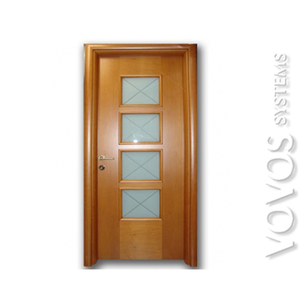 Εσωτερικες Πορτες,  Ταμπλαδωτη Μεσοπορτα  με  τζαμια  αμμοβολης , πομπε κασα  στο Πανοραμα Βουλας