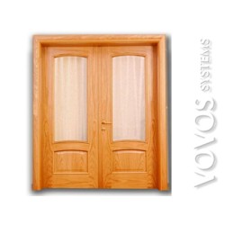 Πορτες εσωτερικες, Μεσοπορτα Ταμπλαδωτη διφυλλη παραδοσιακη με τζαμια στο Κολωνακι, Αθηνα