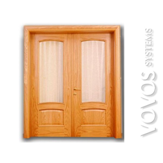 Πορτες εσωτερικες, Μεσοπορτα Ταμπλαδωτη διφυλλη παραδοσιακη με τζαμια στο Κολωνακι, Αθηνα