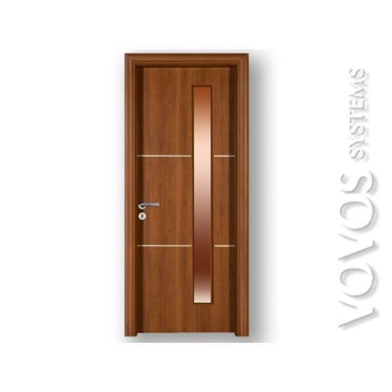 Laminate , Εσωτερικες Συνθετικες Πορτες, Αδιαβροχες Μεσοπορτες,  με τζαμι  στον Πειραια