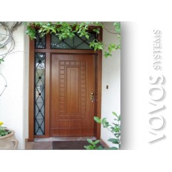 Πορτα  Εισοδου Θωρακισμενη με σταθερα τζαμια , σιδερια Ασφαλειας στην Αθηνα