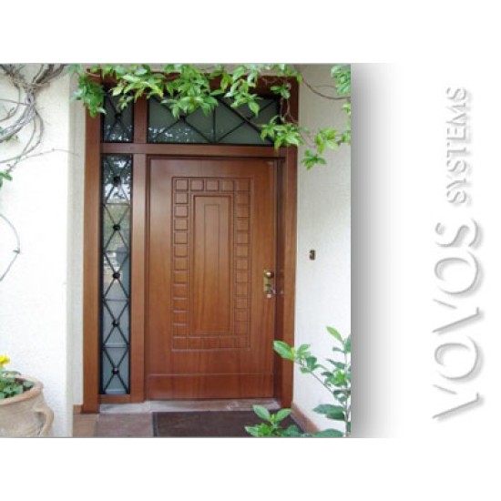 Πορτα  Εισοδου Θωρακισμενη με σταθερα τζαμια , σιδερια Ασφαλειας στην Αθηνα