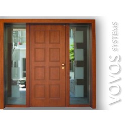 Εξωπορτες Ασφαλειας, Θωρακισμενη Πορτα Πολυκατοικιας με δυο σταθερα τζαμια ασφαλειας στην Κηφισια- Αθηνα