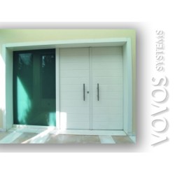 Πορτες Ασφαλειας , Μοντερνα Εξωπορτα Ασφαλειας  διφυλλη με σταθερο πλαινο,  στην Πανεπιστημιουπολη  Ζωγραφου,  Αθηνα