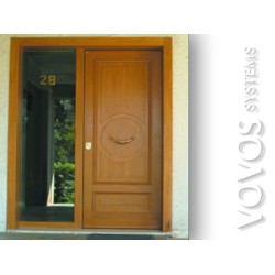 Εξωπορτες Ασφαλειας Θωρακισμενες, Εξωθυρα θωρακισμενη μονοκατοικιας με χειροποιητους  ταμπλαδες και κρυσταλλο security στην Παρνηθα  Αθηνας