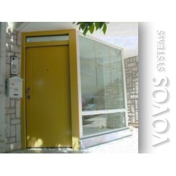 Πορτες Ασφαλειας , Εξωπορτα  ασφαλειας πολυκατοικιας  εγχρωμη  ειδικη συνθετη κατασκευη στην Αθηνα