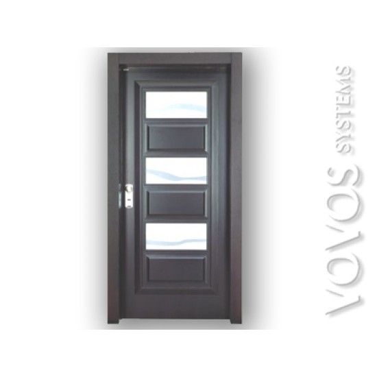 Πορτες Ασφαλειας , Θωρακισμενες Πορτες, Πορτα χειροποιητη, σχεδιο  μοντερνο σχεδιο με κρυσταλλα ασφαλειας στον Πειραια