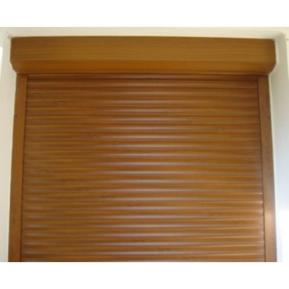 Ρολα Εξωτερικα Aλουμινιου με Mονωση Πολυουρεθανης σε χρωμα ξυλου golden oak,  τοποθετηση στην Σαλαμινα