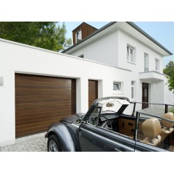 Γκαραζοπορτες Σπαστες, Πορτα  γκαραζ  ραμποτε  σε χρωμα Nuss-baum