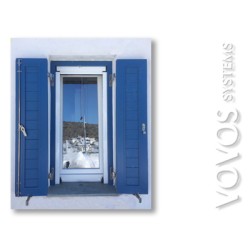 Συνθετικο παραθυρο με πατζουρι ραμποτε οριζοντιο & ανοξειδωτους μεντεσεδες