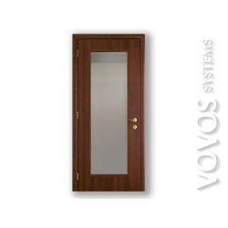 Εσωτερικες Πορτες Portalia CPL Μεσοπορτα  Καρυδιά με τζαμι σταθερο