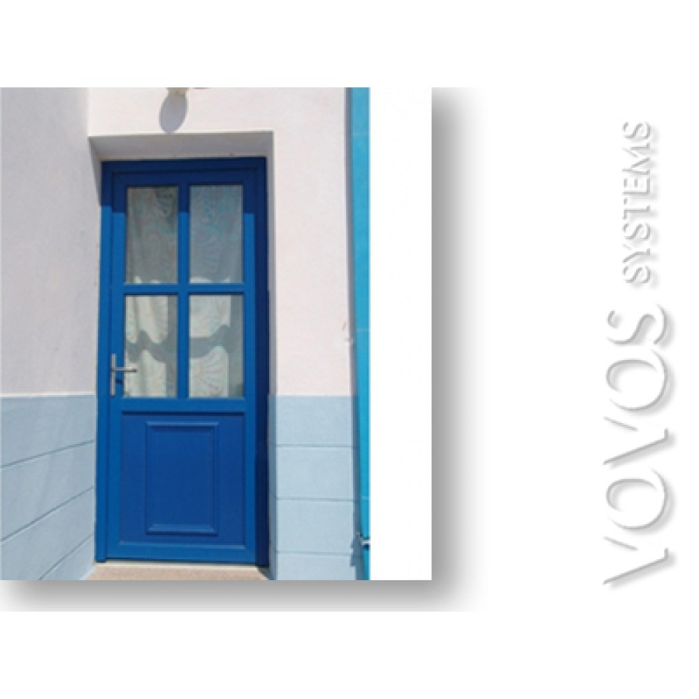 Συνθετικα Κουφωματα, Κουζινοπορτα pvc νησιωτικη στην Κιμωλο