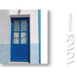 Συνθετικα Κουφωματα, Κουζινοπορτα pvc νησιωτικη στην Κιμωλο