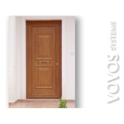 Πορτες Εισοδου Συνθετικες , Κλασικη εξωπορτα συνθετικη pvc  σε απομιμηση ξυλου στην Επιδαυρο Αργος