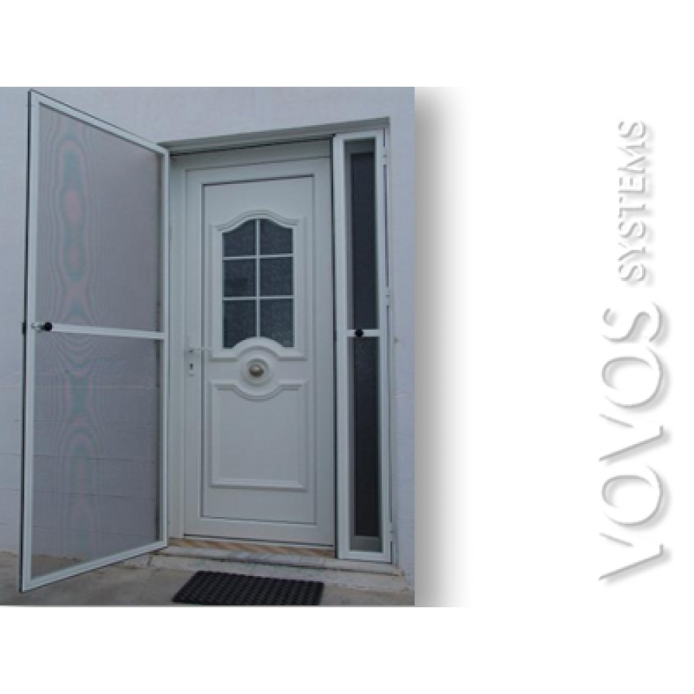 Κουζινοπορτες Συνθετικες , Πορτα κουζινας pvc λευκη οικονομικη με  ανοιγομενη σιτα στην Νικαια Πειραιας