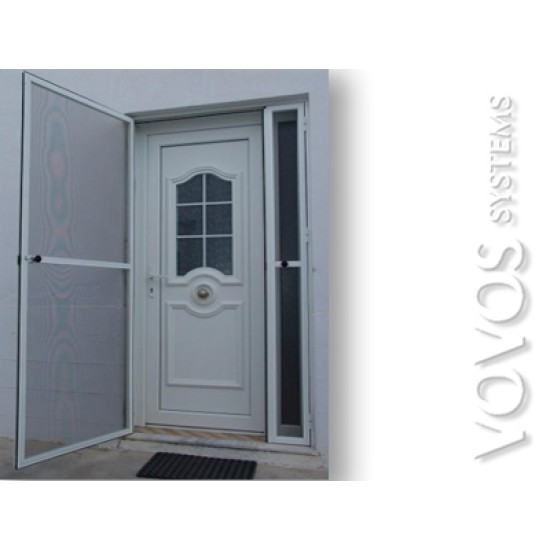 Κουζινοπορτες Συνθετικες , Πορτα κουζινας pvc λευκη οικονομικη με  ανοιγομενη σιτα στην Νικαια Πειραιας