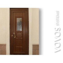  Πορτες Εισοδου Συνθετικες , Εξωπορτα pvc κλασικο σχεδιο σε απομιμηση ξυλου στην Καλλιπολη - Πειραιας