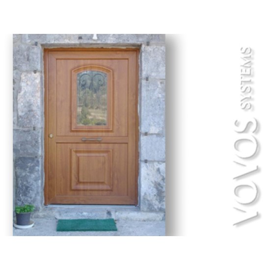 Εξωπορτες συνθετικες  pvc  ασφαλειας , Εξωπορτα με ταμπλαδες σε οικια στην Τριπολη Αρκαδιας