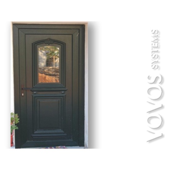 Εξωπορτες Συνθετικες Παραδοσιακες, Πορτα εισοδου παραδοσιακη  pvc με αναγλυφα σχεδια  Πορτο Χελι - Αργολιδας