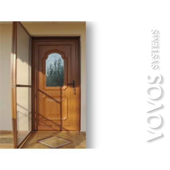 Πορτες κουζινας pvc σε απομιμηση ξυλου, Κουζινοπορτα  με ανοιγομενη σιτα και τοξωτα  τζαμια  στην Αντισσα - Λεσβος 