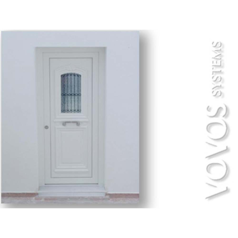 Εξωπορτες Συνθετικες , Παραδοσικη εξωπορτα pvc στο Περαμα Πειραιας