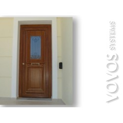 Παραδοσικη εξωπορτα pvc panel σε χρωμα ξυλου  Σελιανιτικα  Αχαιας 